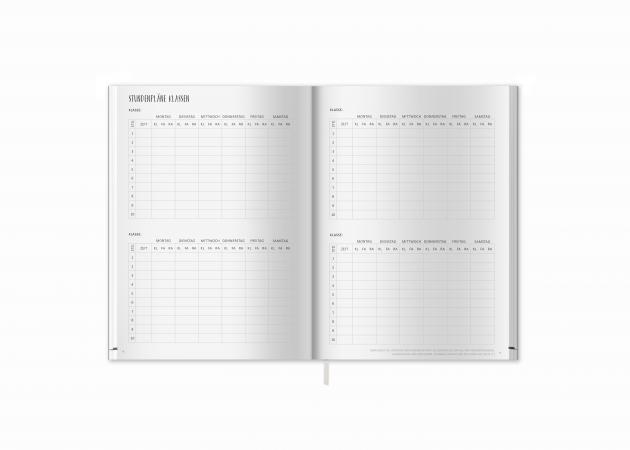 Terminkalender für Lehrerinnen & Lehrer, Schuljahr 2023 2024, mit Stundenplan, Klassenliste und Planungshelfer